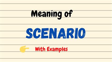 SCENARIO Meaning in Tagalog .